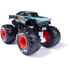 Monster Jam Marvel Iron Man chrome rims on 1:64 scale die-cast truck for striking looks