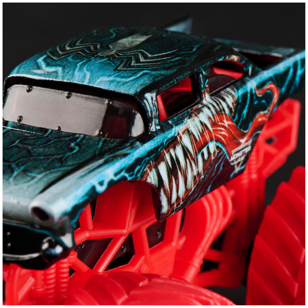 Monster Jam Marvel Spider-Man truck 1:64 scale, speed-themed graphics for pretend races