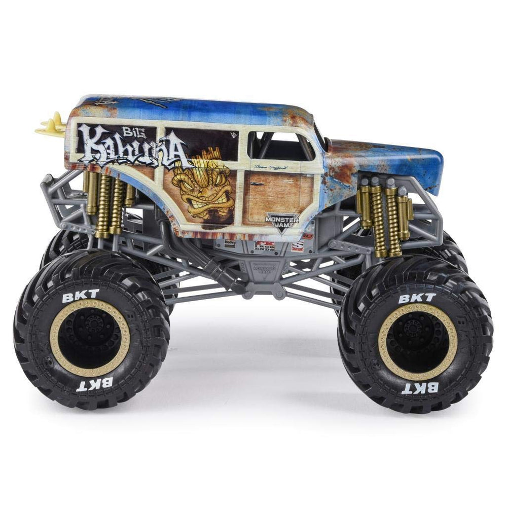 Monster Jam Max-D 1:24 truck rear view emphasizing rugged construction and collectability