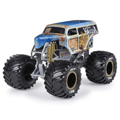 Monster Jam Max-D 1:24 truck side profile highlighting detailed graphics for display