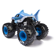 Monster Jam Megalodon 1:64 collectible card included for fans.
