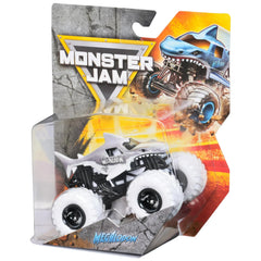 Monster Jam Megalodon Arctic Edition 1:64 gray body for display and action.