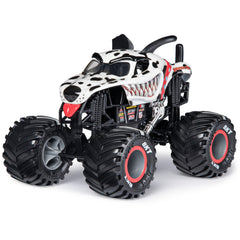 Monster Jam Monster Mutt Dalmatian suspension detail enables smoother jumps.