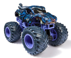 Monster Jam Night Storm Crazy Creatures 1:64 tire close-up emphasizes official BKT tires.