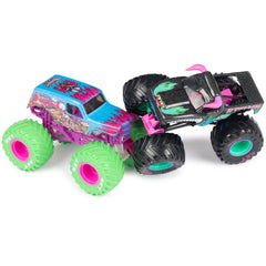 Monster Jam Nitro Neon exclusive details close-up with neon accents