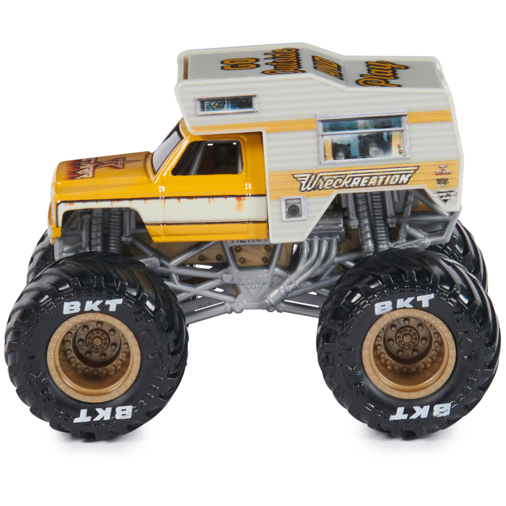 Official BKT tires detail on Monster Jam truck for authentic look