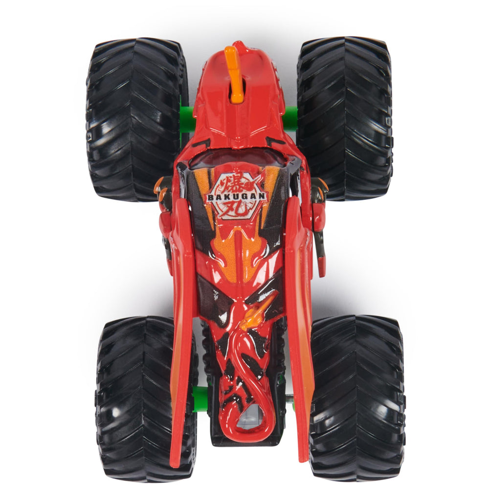 Monster Jam 1:64 die-cast truck BKT tires emphasize authentic rolling feel.