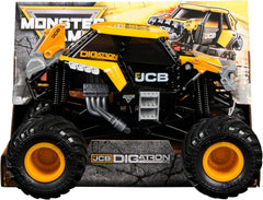 Monster Jam official JCB Digatron monster truck with authentic graphics for play and display.