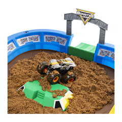 Shipping container mold provides modular terrain options.