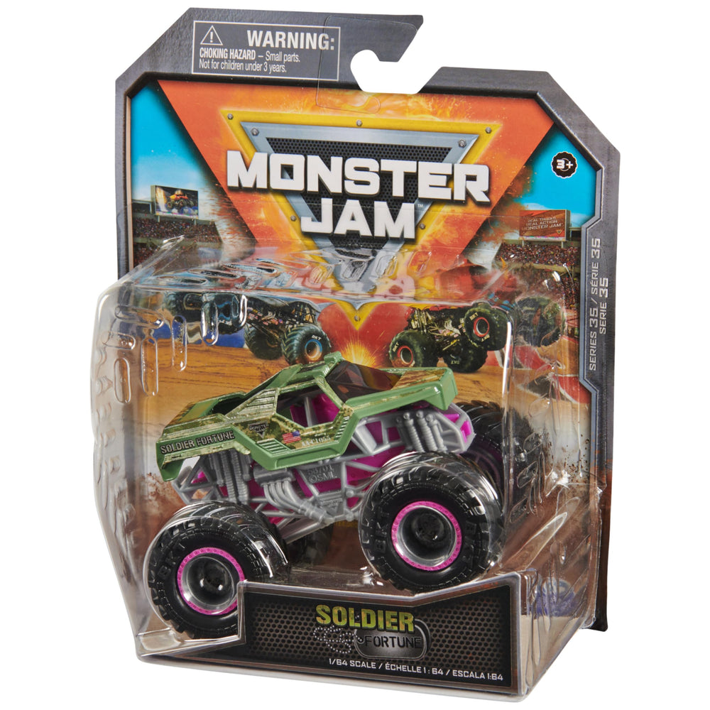 Monster Jam Soldier Fortune 1:64 is perfect for kids ages 3 and up.