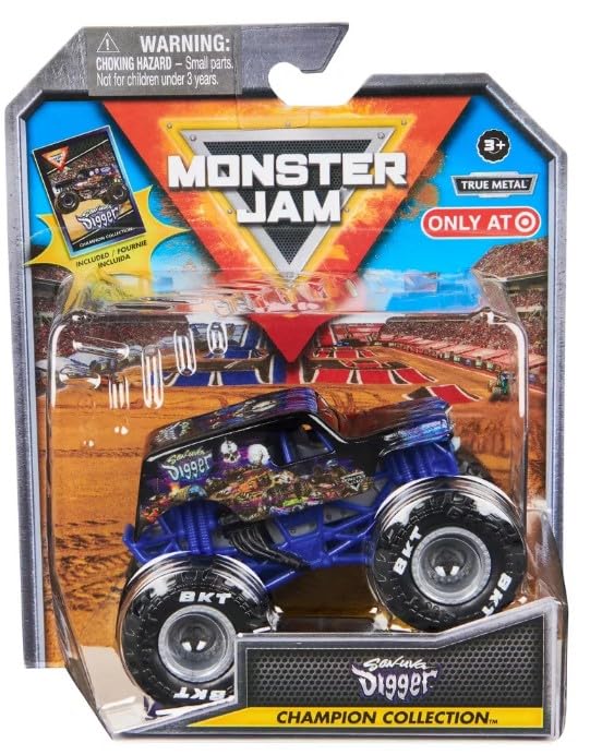 Monster Jam Son-Uva Digger 1:64 truck with collectible card for display