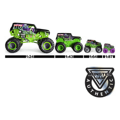 Monster Jam Son-uva Digger die-cast construction offers durable play for kids.