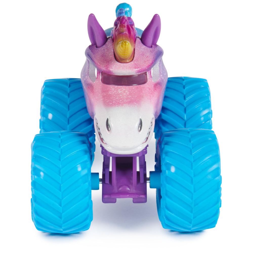 Chassis detail showing true-scale feel of the 1:64 Sparkle Smash truck.