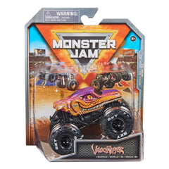 Monster Jam Velociraptor diecast front view for vivid display and collection.