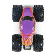 Monster Jam Velociraptor QR poster area enables exclusive downloads for collectors.
