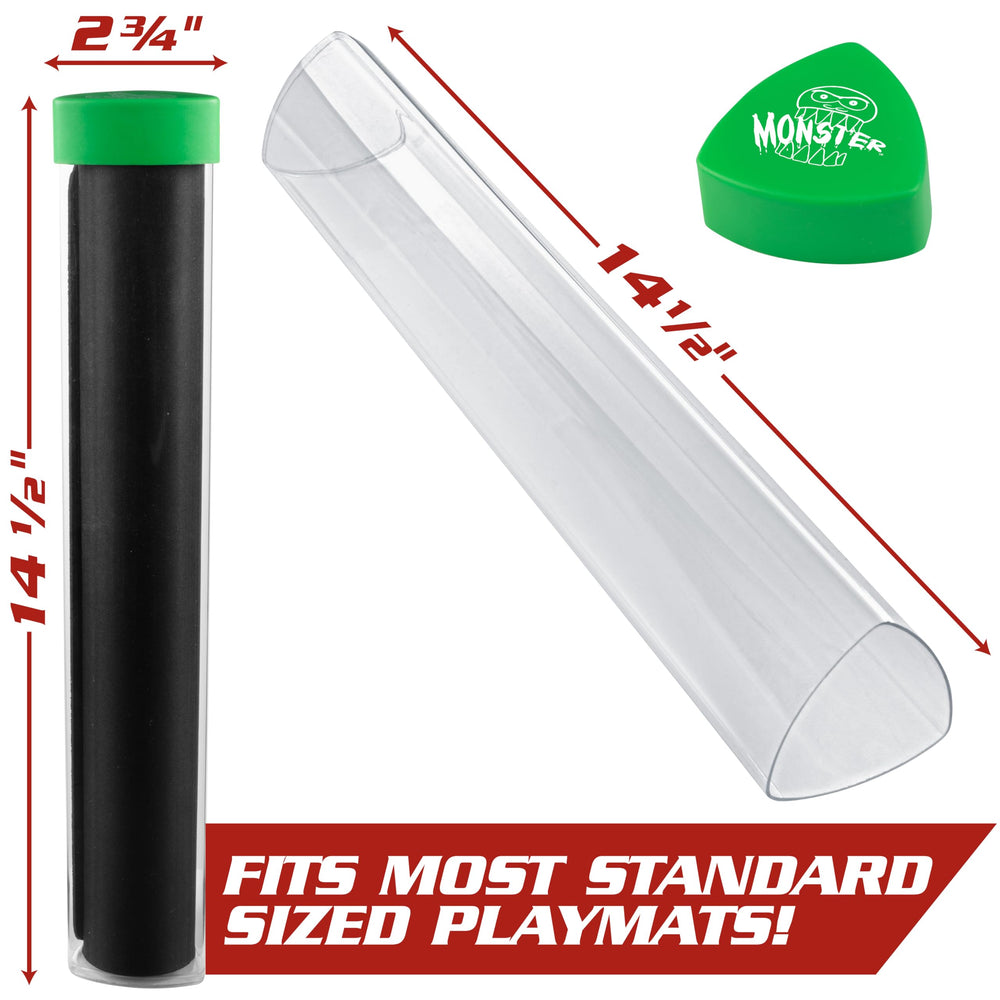 Monster Protectors Prism Playmat Tube cap features the Monster logo for branding