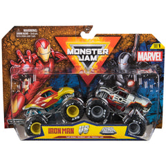 Monster Jam Marvel Spider-Man vs Venom 1:64 scale trucks for imaginative battles.