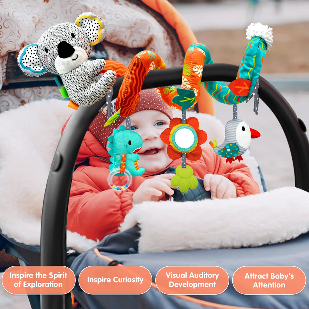 MONSTIME koala car seat toy soft crystal fabric feels gentle on skin