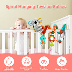 MONSTIME koala car seat toy woodpecker bell for gentle auditory cues