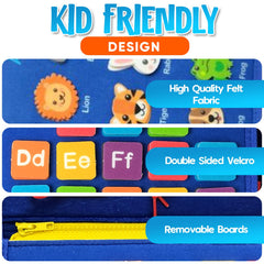 Montessori Busy Board durable pages withstand active toddler use