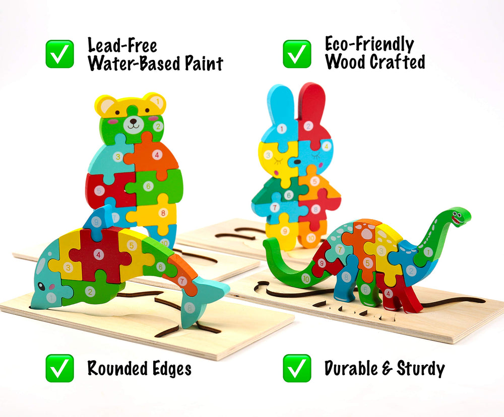 Montessori Mama teddy bear puzzle builds problem solving by finishing the last piece