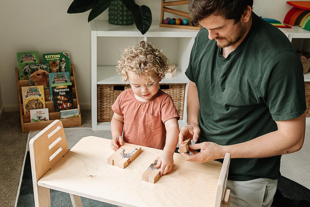 Montessori & Me safari animals inspire curiosity during quiet, hands-on puzzle sessions