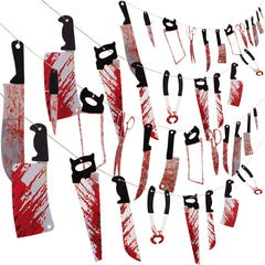 Moon Boat Bloody Banner with matte weapons creates dramatic Halloween ambiance.
