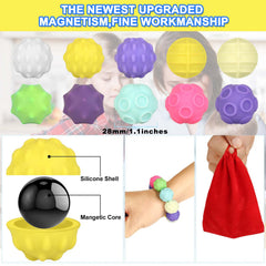 Moonhua Rainbow Texture Sensory Fidget Ball purple enhances concentration and tactile engagement.