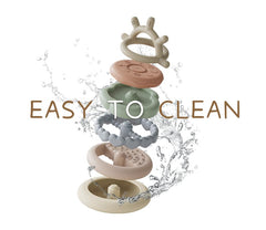 Moonkie portable teething toy, perfect for on-the-go play and teething moments