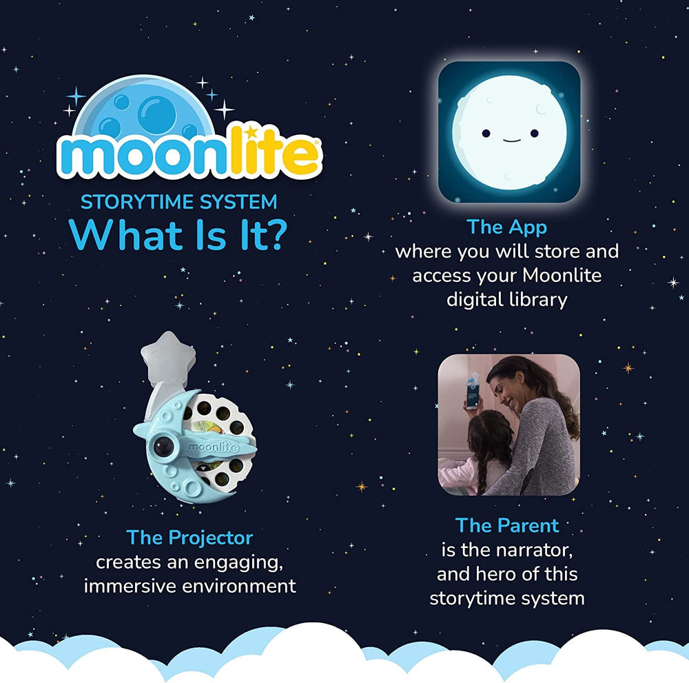 Moonlite app sound effects enhance the bedtime storytelling experience.