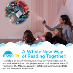 Moonlite Cars Disc app sound effects add playful ambiance.