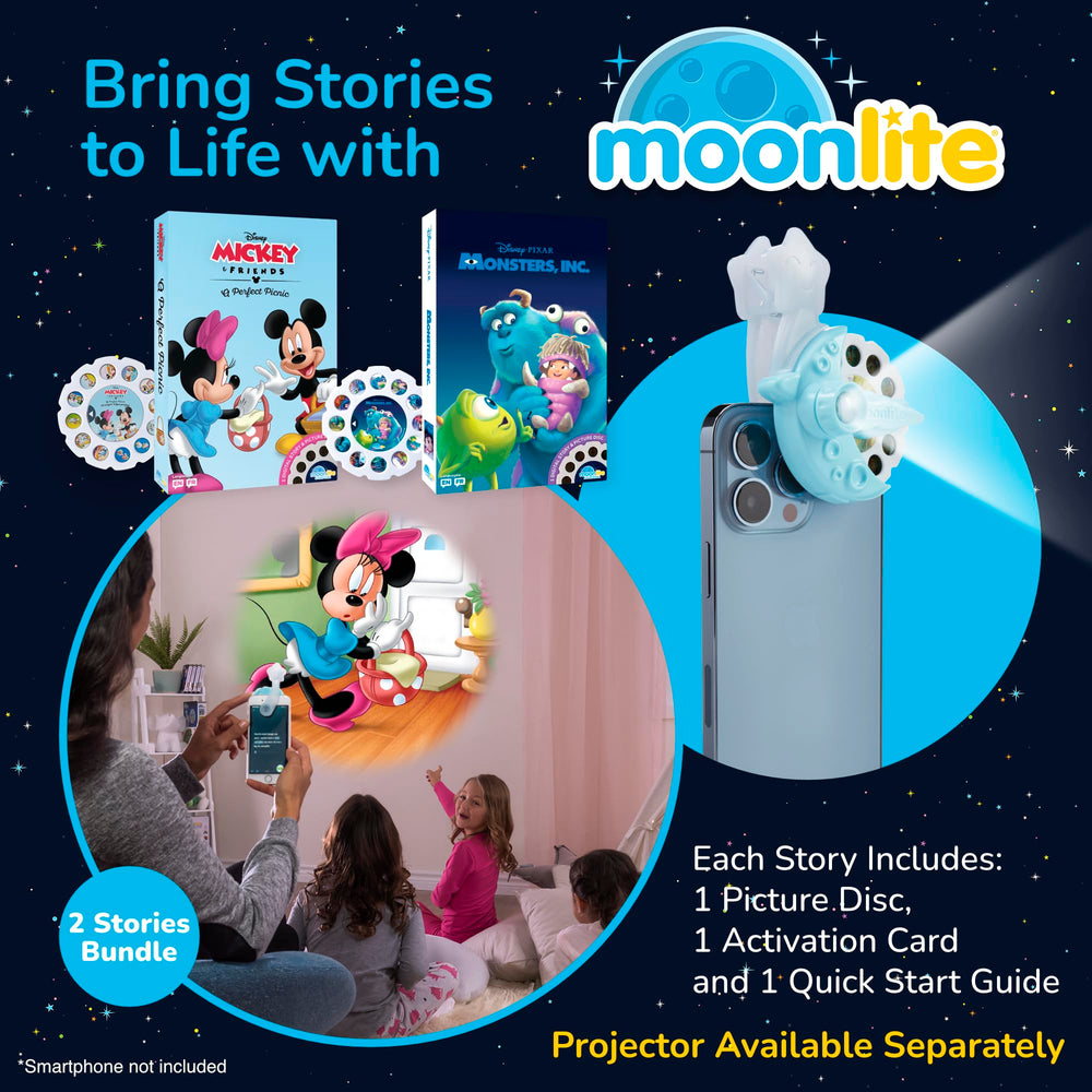 Moonlite Storytime reels illuminate Monsters Inc visuals for cozy bedtime adventures.