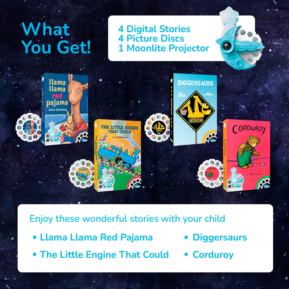 Moonlite Storytime Adhesive Adapter Collar enables quick secure projection anywhere.