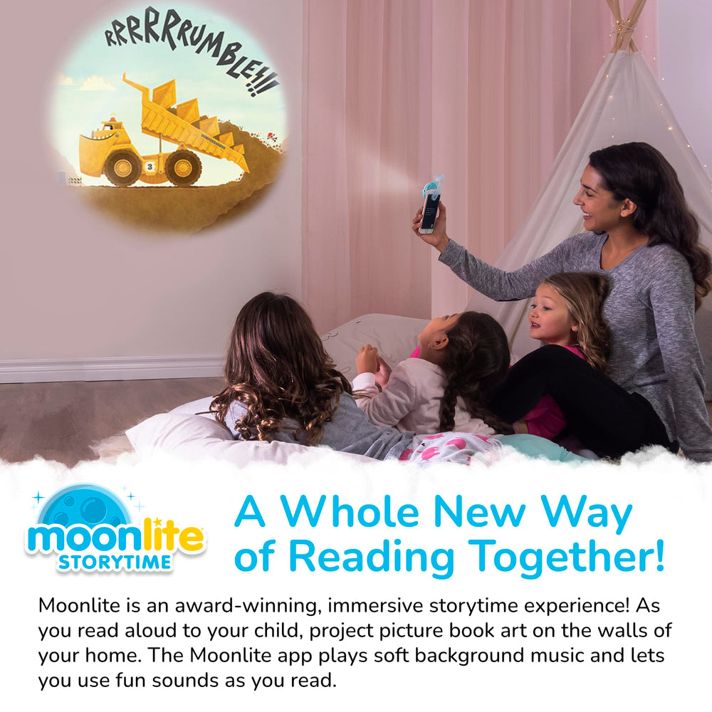 Moonlite Storytime Four Stories brings Diggersaurs and others to life with visuals.