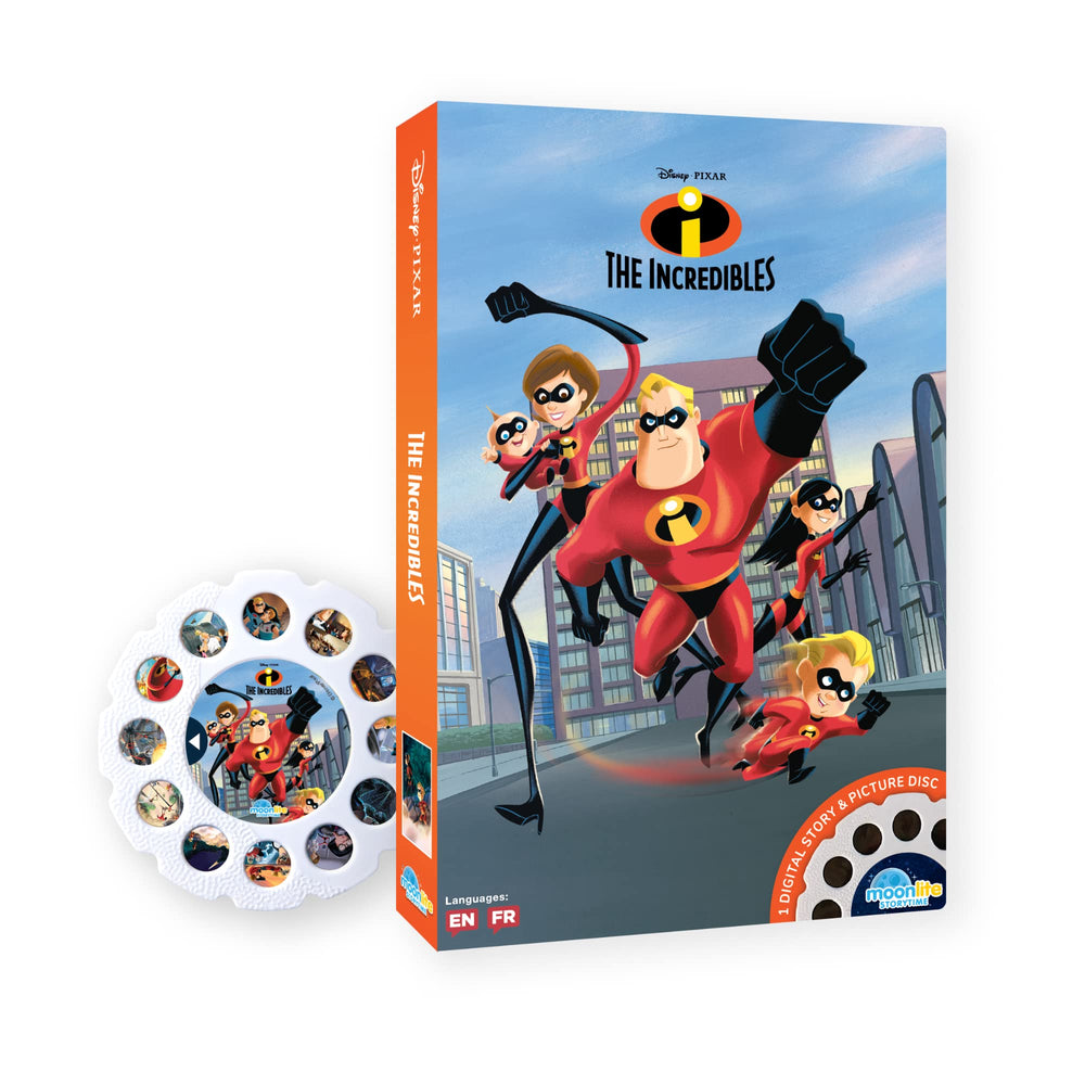Moonlite Storytime Incredibles disc for immersive bedtime reading with beloved characters.