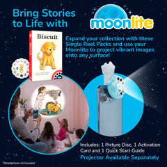 Moonlite Storytime memory challenge projection visual for engaging storytelling