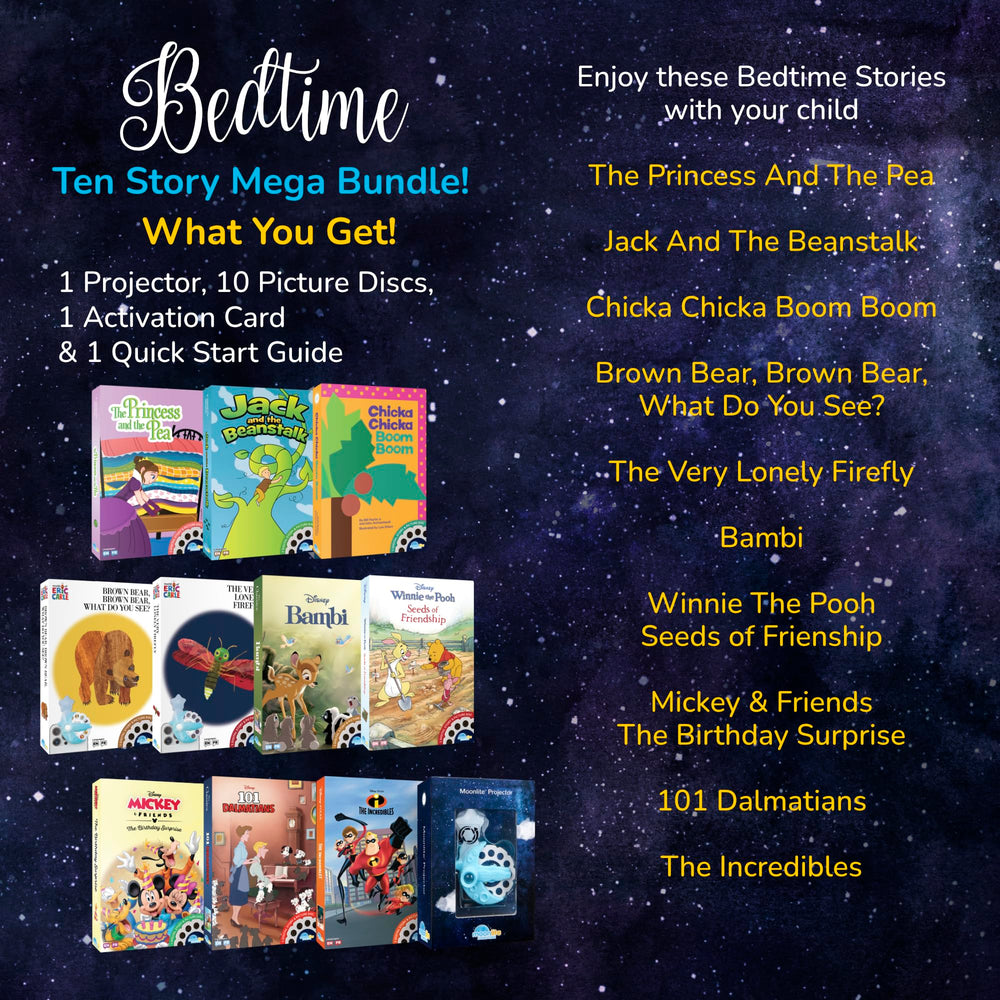 Moonlite Storytime Mini Projector Disney stories projected on wall