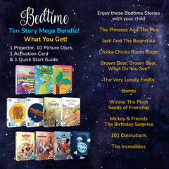 Moonlite Storytime Mini Projector Disney stories projected on wall