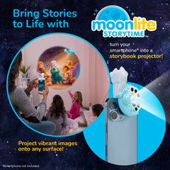 Moonlite Storytime Starter Pack picture disc brings vivid scenes to life for kids.