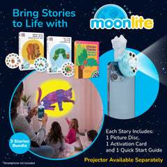 Moonlite Storytime 3 reel brown bear displayed on wall enhances storytelling and vocabulary.