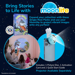 Moonlite wall projection of Clark the Shark sparks imagination.