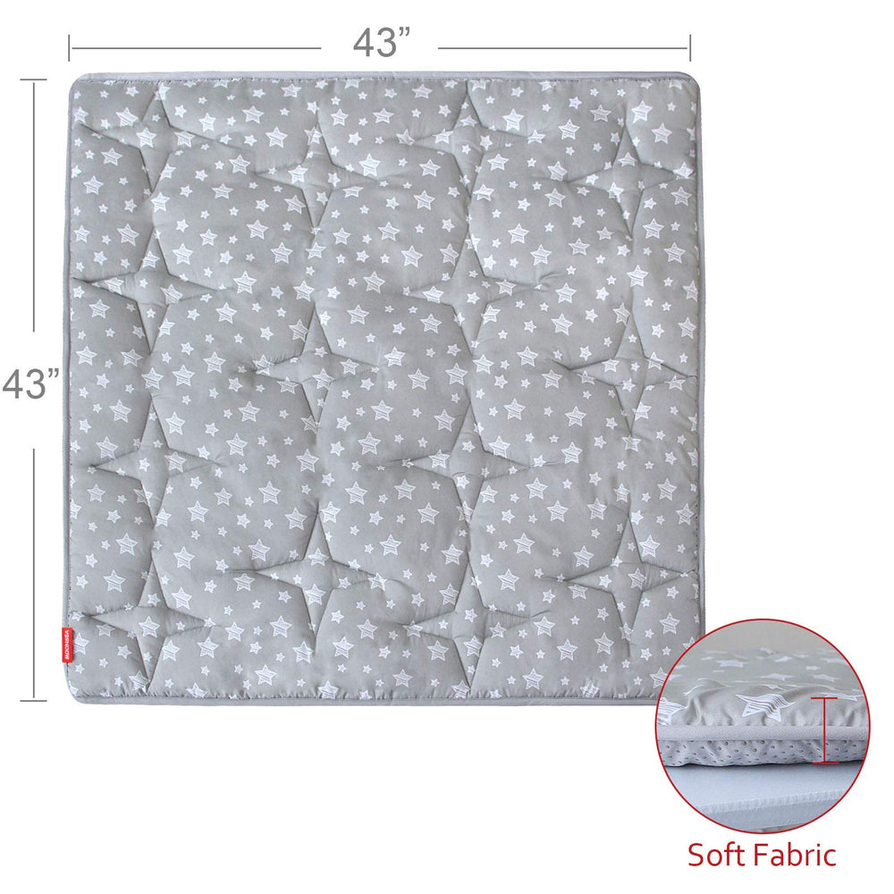 Moonsea play mat quilted surface closeup highlighting soft touch