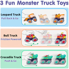MOONTOY crocodile-push-go-truck simple pushing action supports cause-and-effect learning.