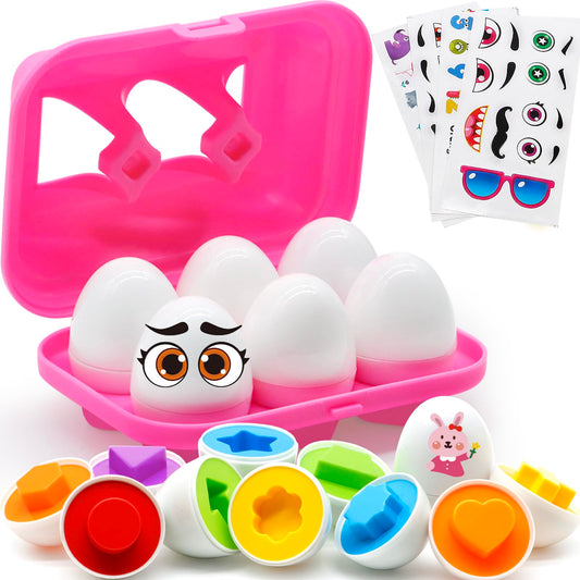 MOONTOY Toddler Eggs β colorful egg halves spark early color and shape recognition during gentle play.