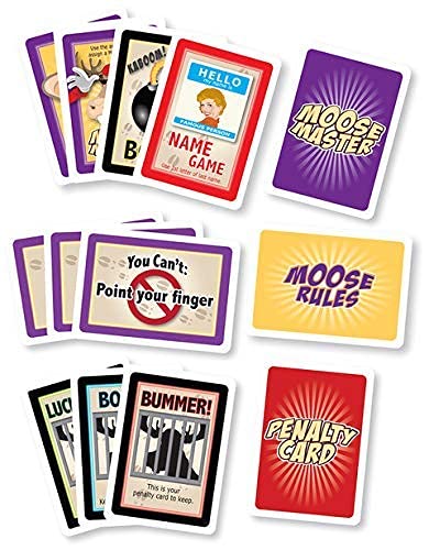 Moose Master close-up of the 110-card deck for varied rounds.