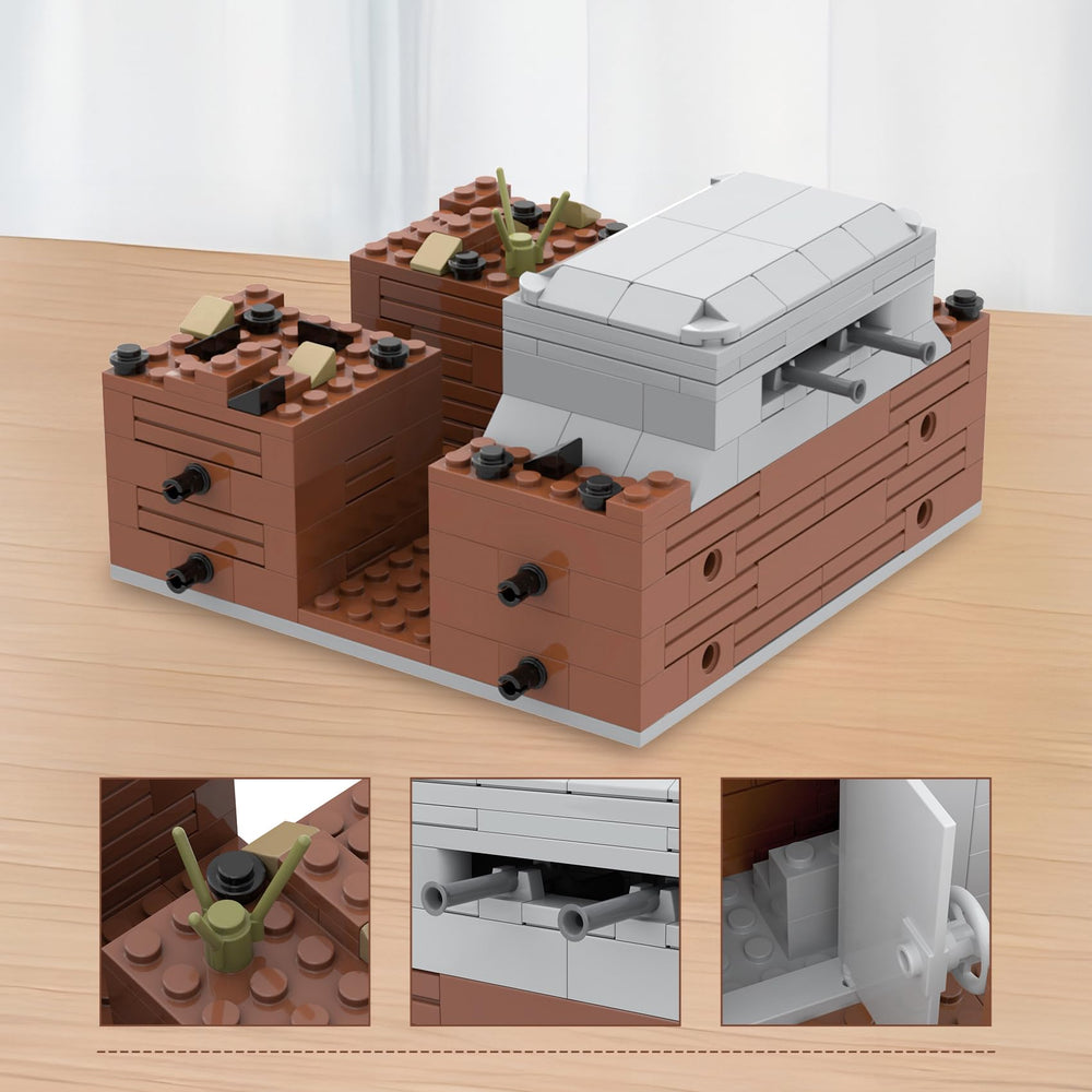 MOOXI WW2 Bunker durable ABS plastic ensures long-lasting play