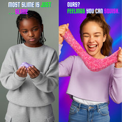 Assorted mix-ins from the MOOZ kit spark creativity and variety in slime play