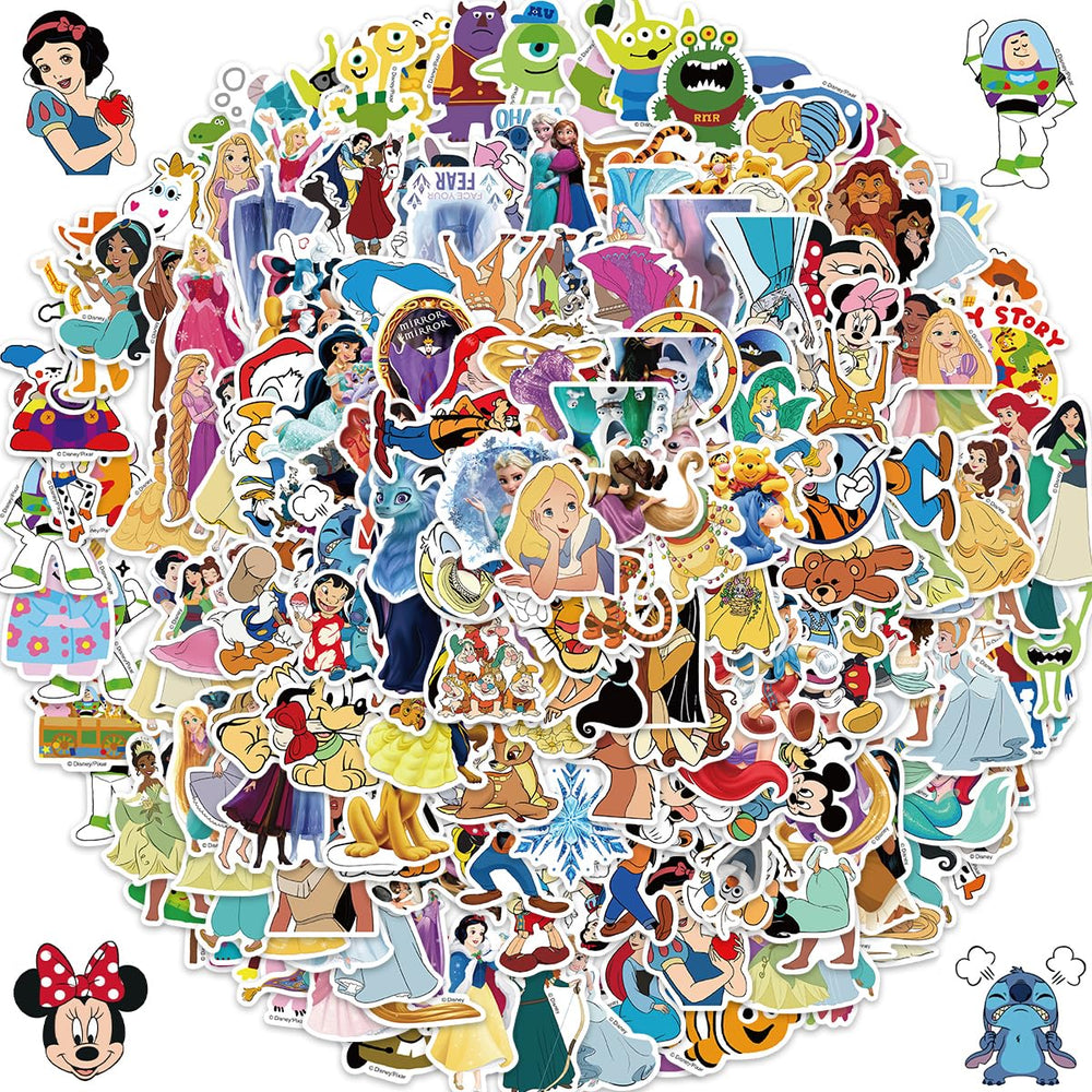 MOQIAN Disney princess stickers for laptops and water bottles; waterproof vinyl finish.
