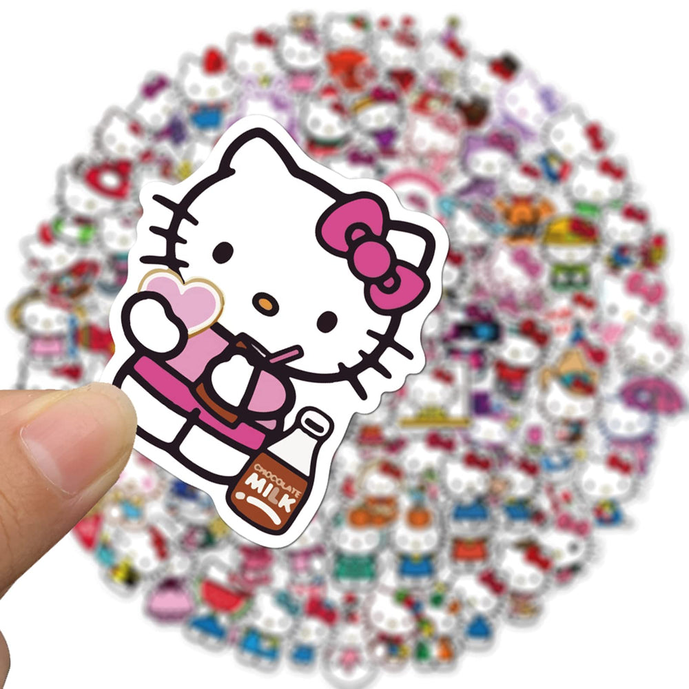 MOQIAN Hello Kitty decal on a guitar, blending fun style with protective vinyl