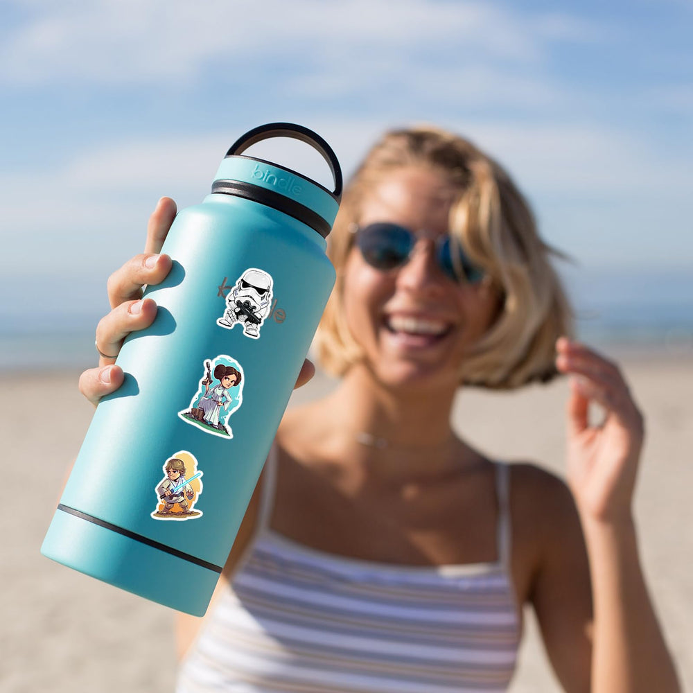 MOQIAN Star Wars stickers on a skateboard showcase bold graphics that resist sun fading